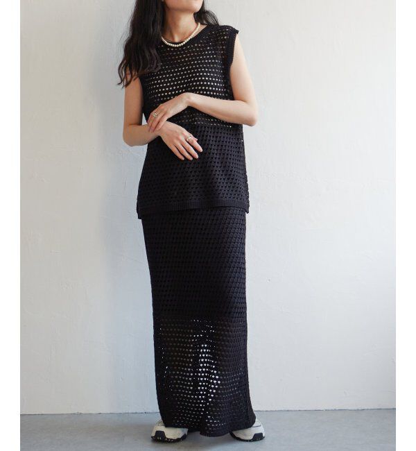 VENCE share style「クロシェニットノースリトップス」|ニット・セーター|