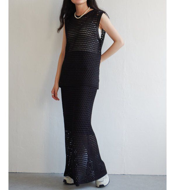 VENCE share style「クロシェニットノースリトップス」|ニット・セーター|