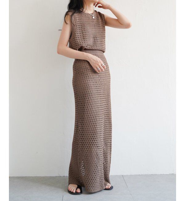 VENCE share style「クロシェニットノースリトップス」|ニット・セーター|