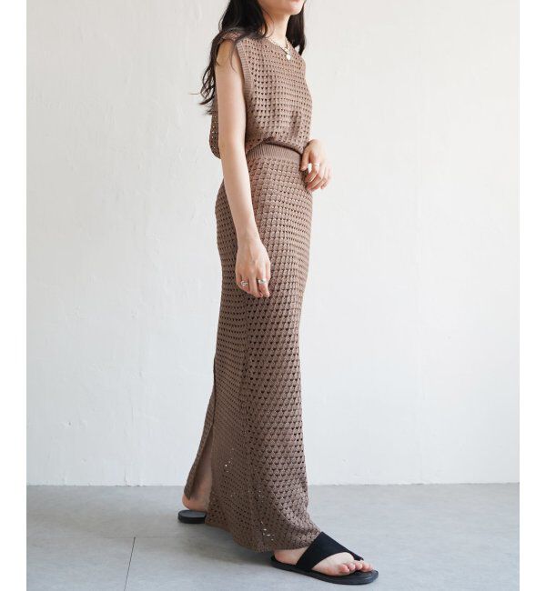VENCE share style「クロシェニットノースリトップス」|ニット・セーター|