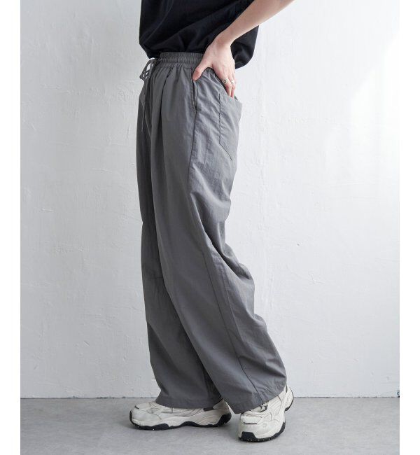 VENCE share style「ナイロンカーブパンツ」|デニム|