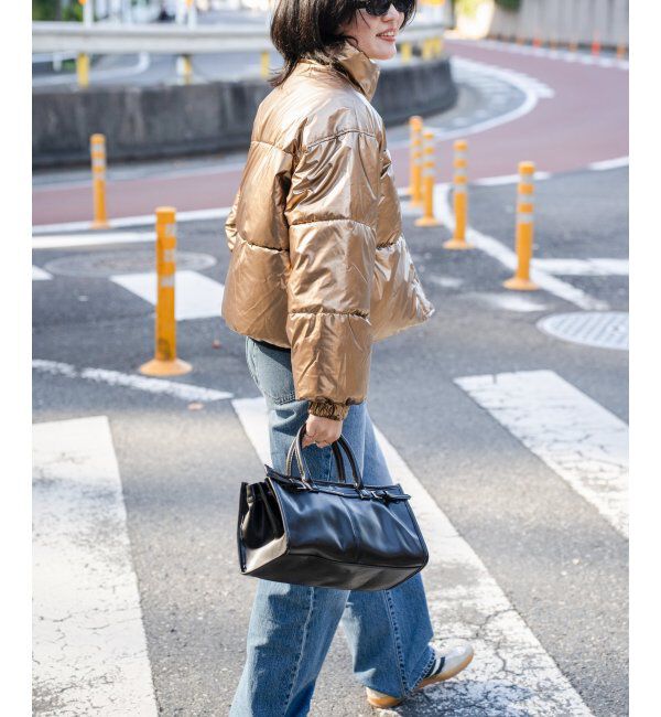 VENCE share style「メタリック中綿ショートジャケット」|ブルゾン・スタジャン|
