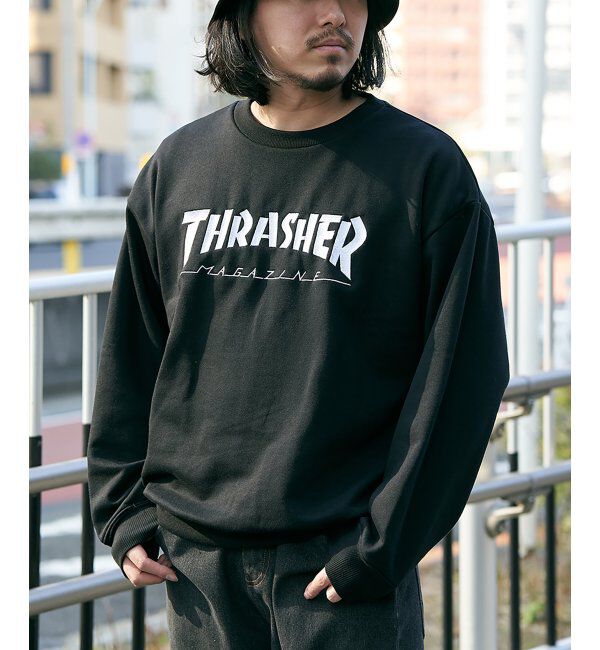 VENCE share style「THRASHER スラッシャー ロゴスウェット」|スウェット・ジャージ|ブラック