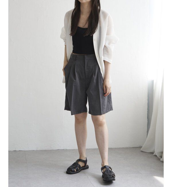 VENCE share style「TRツイルタックハーフパンツ」|その他|