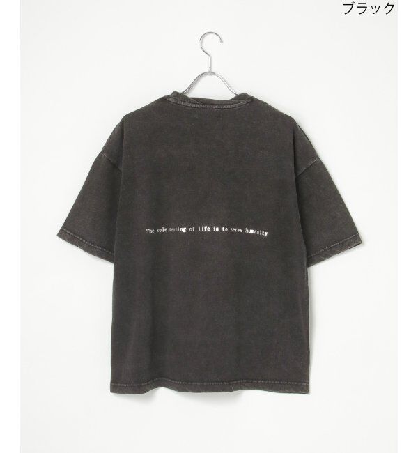 VENCE share style「スノーウォッシュ加工箔プリントTシャツ」|Tシャツ・カットソー|