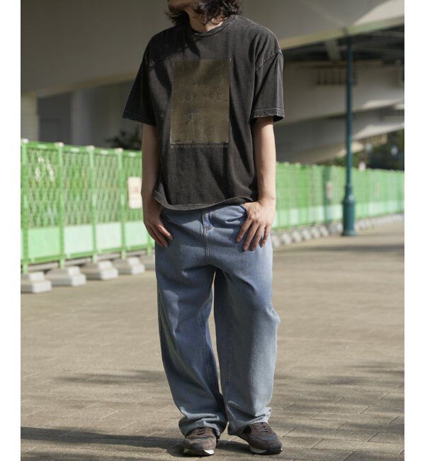 VENCE share style「スノーウォッシュ加工箔プリントTシャツ」|Tシャツ・カットソー|