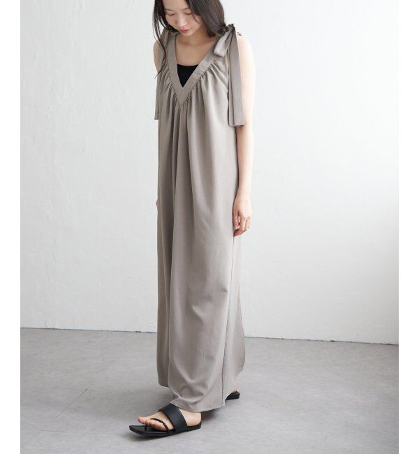 VENCE share style「クレープ肩リボンワンピース」|ワンピース|