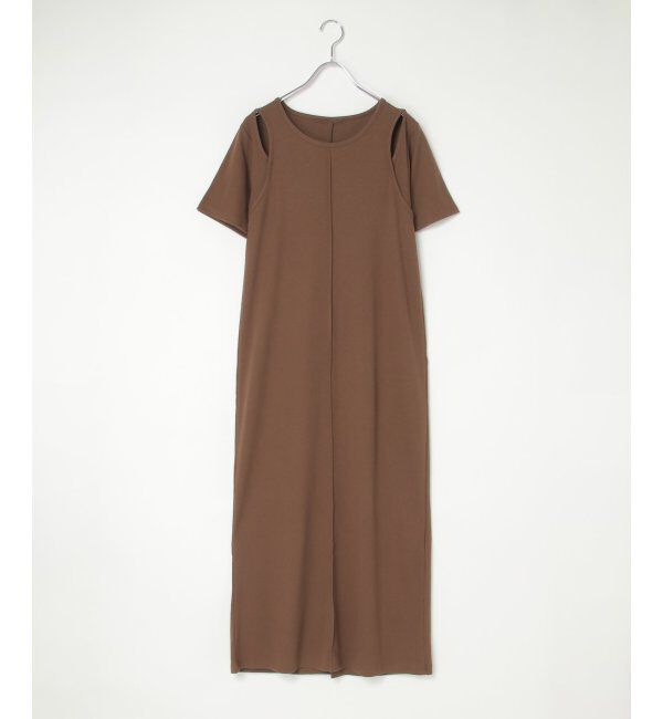 VENCE share style「リブカットソーレイヤード風ワンピース」|ワンピース|