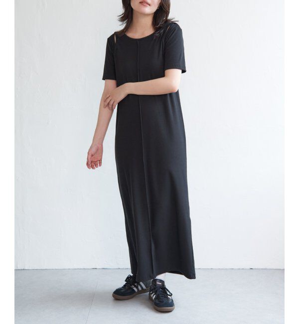 VENCE share style「リブカットソーレイヤード風ワンピース」|ワンピース|