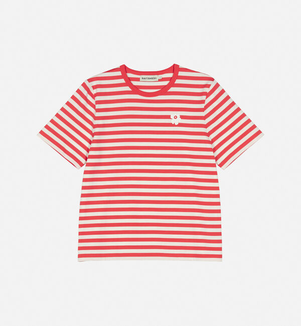 Marimekko「Tasaraita Unikko Tシャツ」|シャツ・ブラウス|