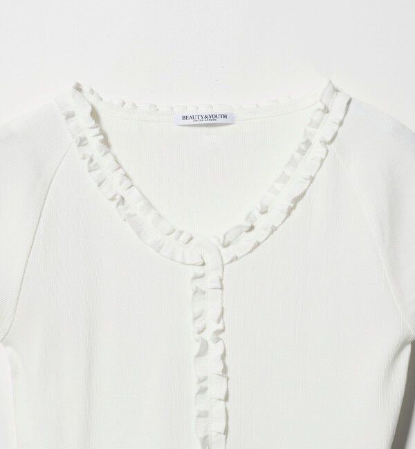 BEAUTY&YOUTH UNITED ARROWS「コットン リブ フリル キャップスリーブ カットソー」|Tシャツ・カットソー|