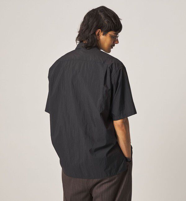 STEVEN ALAN「＜Steven Alan＞ エアリーナイロン レギュラーカラー ショートスリーブ シャツ BOX」|シャツ・ブラウス|