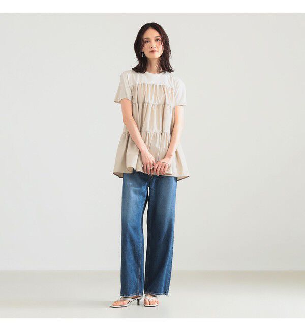 Demi-Luxe BEAMS 「コンビ ティアード プルオーバー」|シャツ・ブラウス|