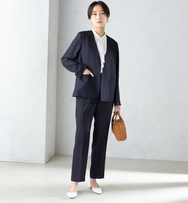 SHIPS for women「〈接触冷感/手洗い可能〉トリアセテート混 ノーラペル ジャケット（セットアップ対応）◇」|その他|