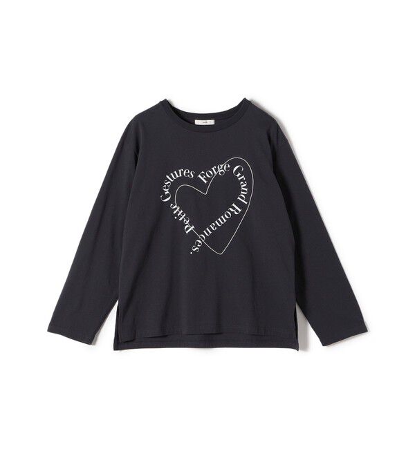 SHIPS for women「【WEB限定】バリエーション ロゴ プリント ロングスリーブ TEE」|Tシャツ・カットソー|