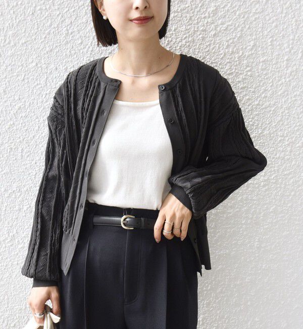 SHIPS for women「【WEB限定】〈手洗い可能〉レース 編み 2WAY カーディガン」|カーディガン|