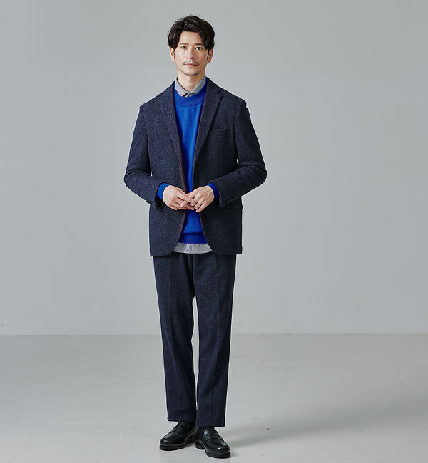 ABAHOUSE「【セットアップ対応/FLEX JACKET】ムリネ ジャージ ツイル ジャケット」|テーラードジャケット|