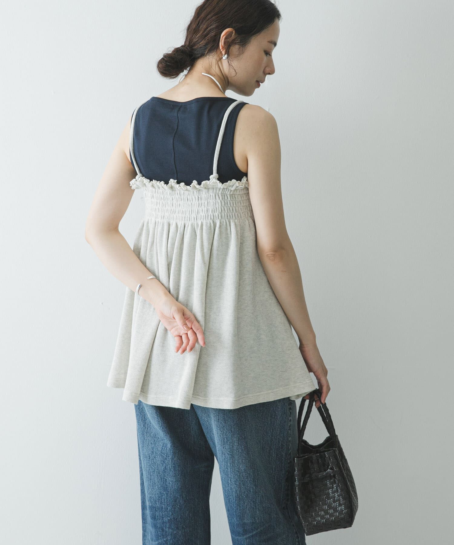 URBAN RESEARCH「crinkle crinkle crinkle　SHIRRING GATHER CAMI」|キャミソール|