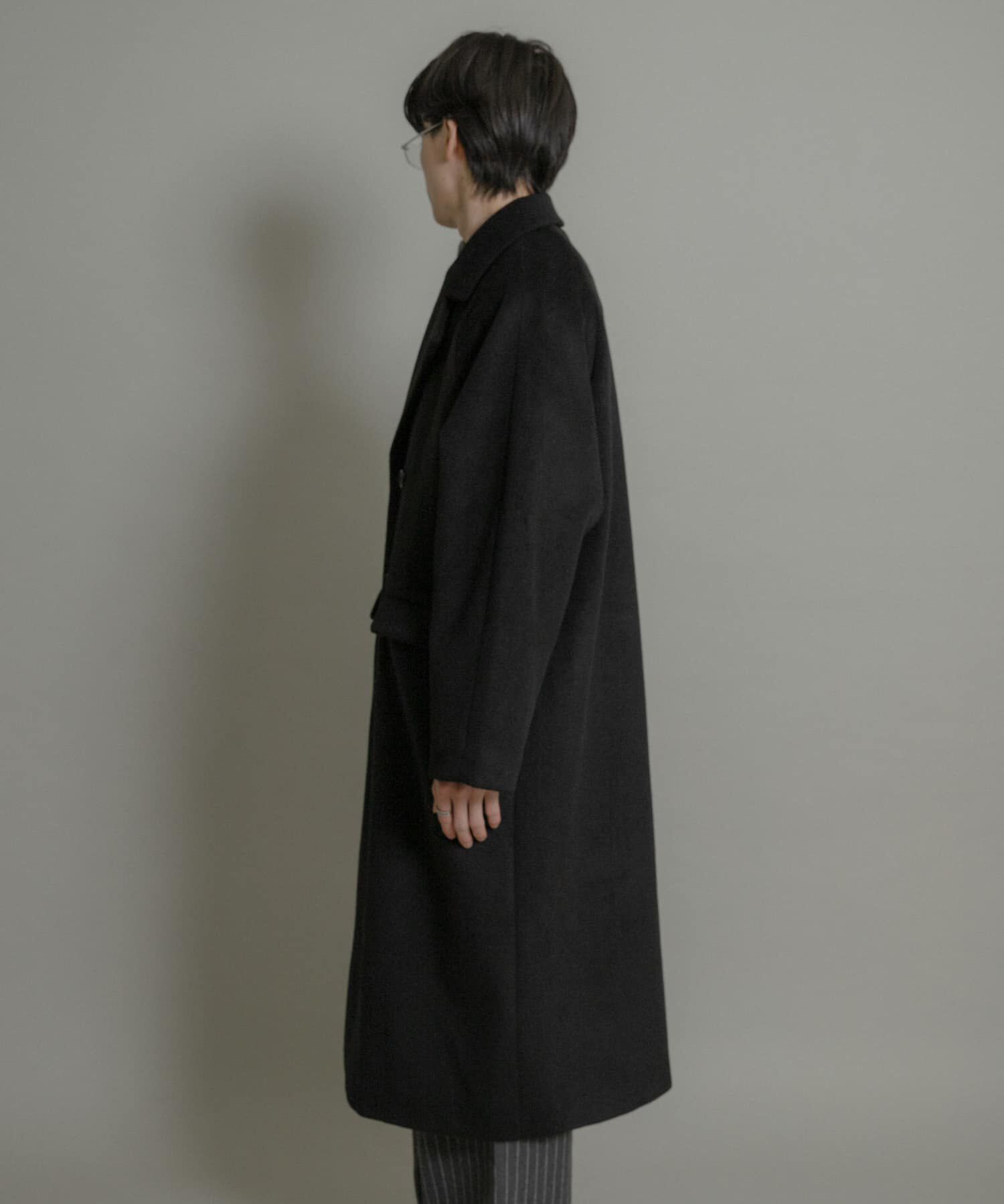 SENSE OF PLACE by URBAN RESEARCH「ウールブレンドダブルロングコート」|ノーカラーコート|