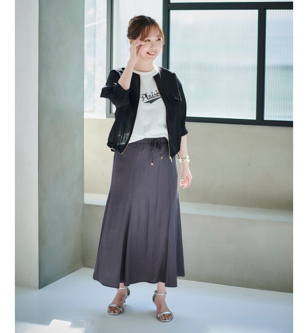  「《手洗い可能》Plaisir発泡プリントロゴTシャツ」|Tシャツ・カットソー|