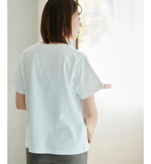  「《手洗い可能》Plaisir発泡プリントロゴTシャツ」|Tシャツ・カットソー|