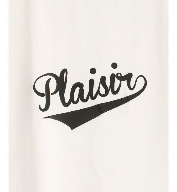  「《手洗い可能》Plaisir発泡プリントロゴTシャツ」|Tシャツ・カットソー|