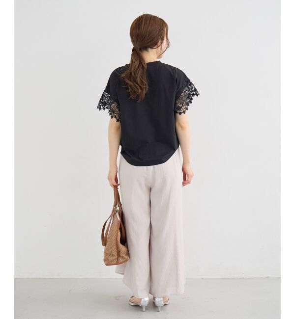  「レースドッキングカットソー」|Tシャツ・カットソー|