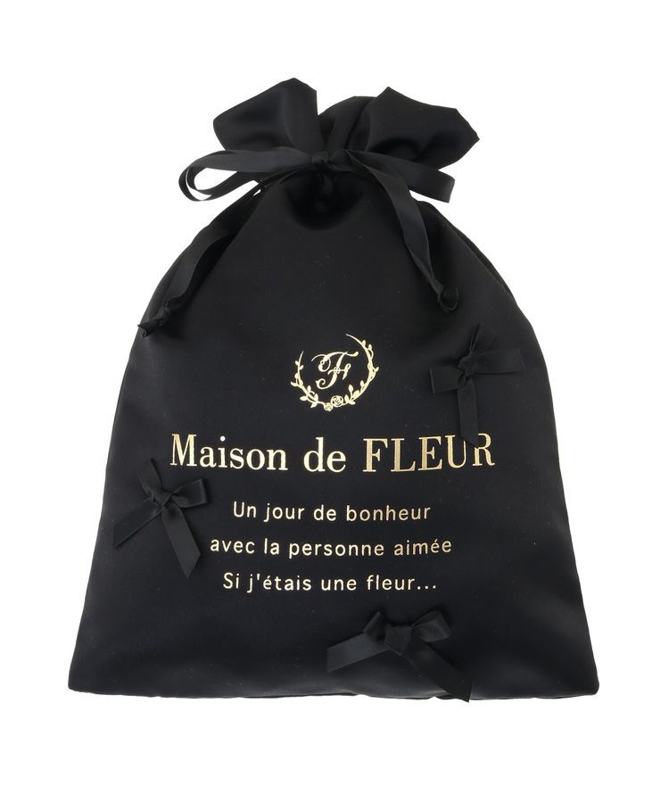 Maison de FLEUR「EC限定巾着」|ポーチ|ブラック