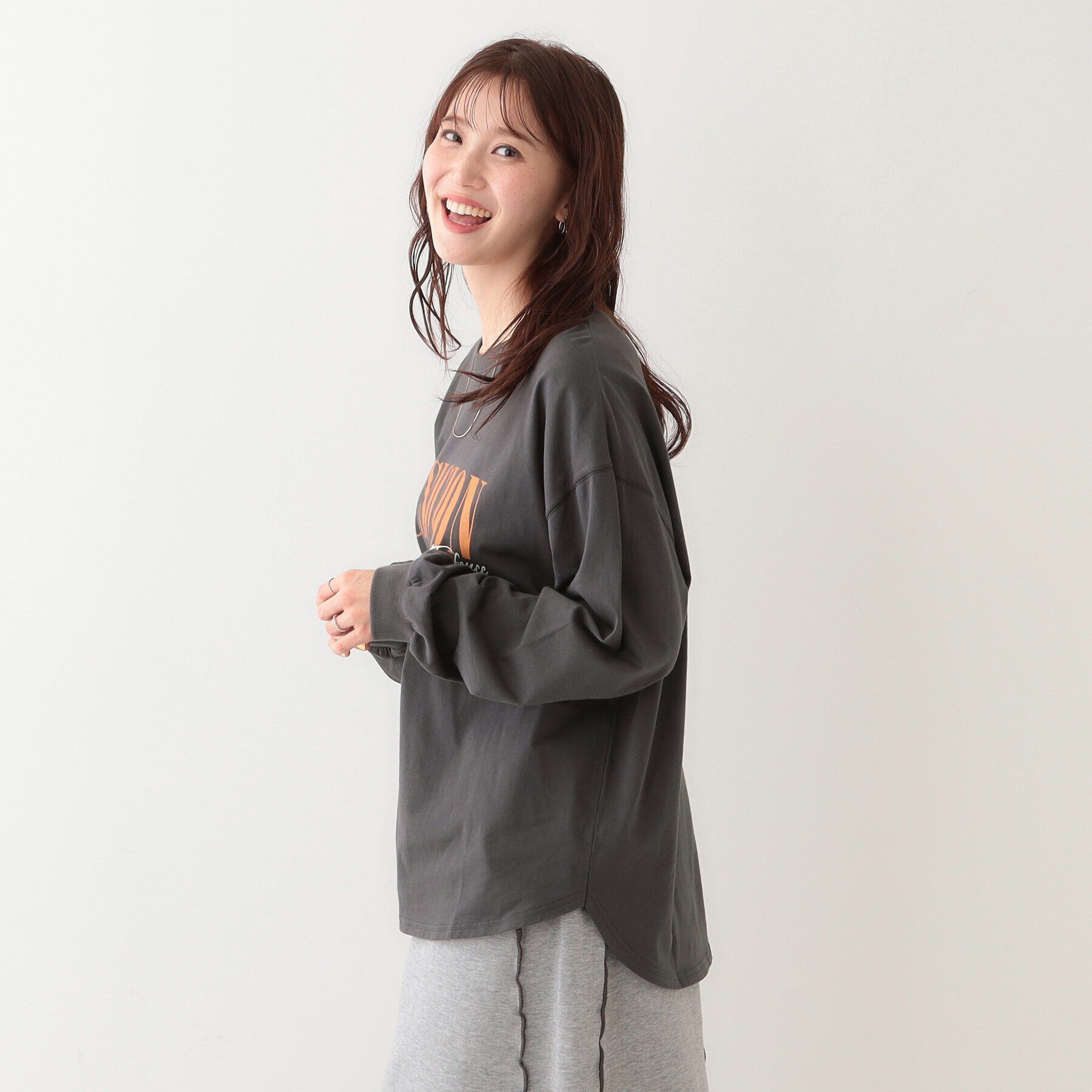 SHOO･LA･RUE「【洗える】1枚でもレイヤードでも 選べる5柄 BIGロンT」|Tシャツ・カットソー|