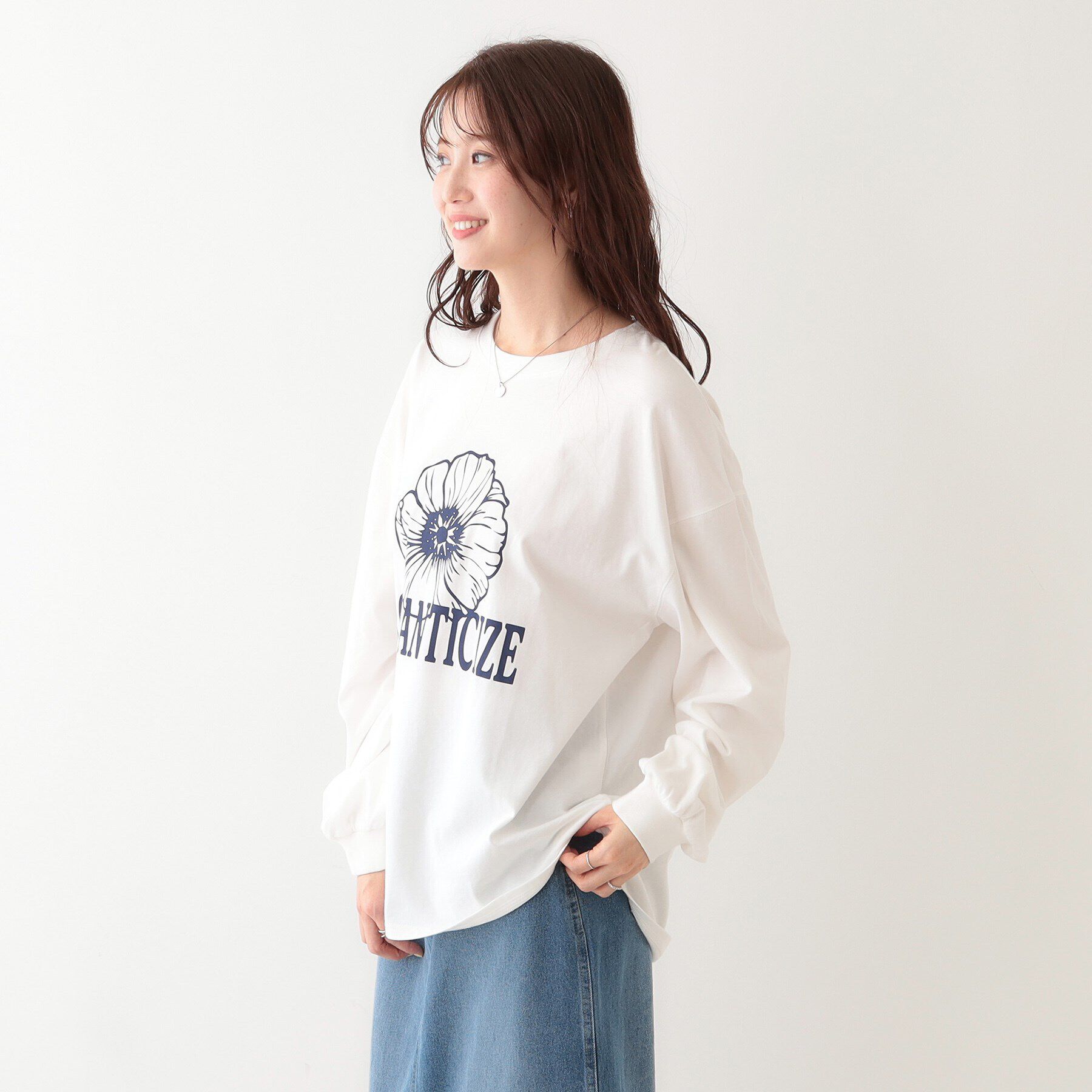 SHOO･LA･RUE「【洗える】1枚でもレイヤードでも 選べる5柄 BIGロンT」|Tシャツ・カットソー|