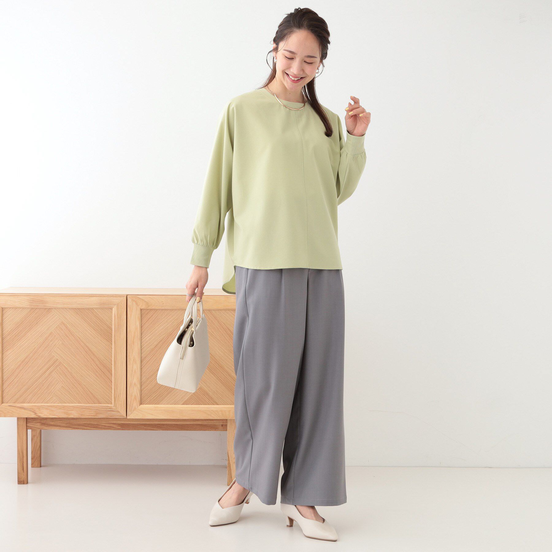 SHOO･LA･RUE「【高レビュー/洗える/洗濯後シワになりにくい/体型カバー】お袖ゆったり さらさらドルマンブラウス」|シャツ・ブラウス|