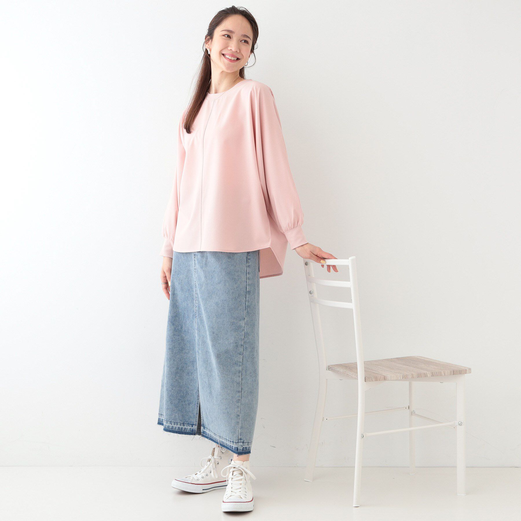SHOO･LA･RUE「【高レビュー/洗える/洗濯後シワになりにくい/体型カバー】お袖ゆったり さらさらドルマンブラウス」|シャツ・ブラウス|