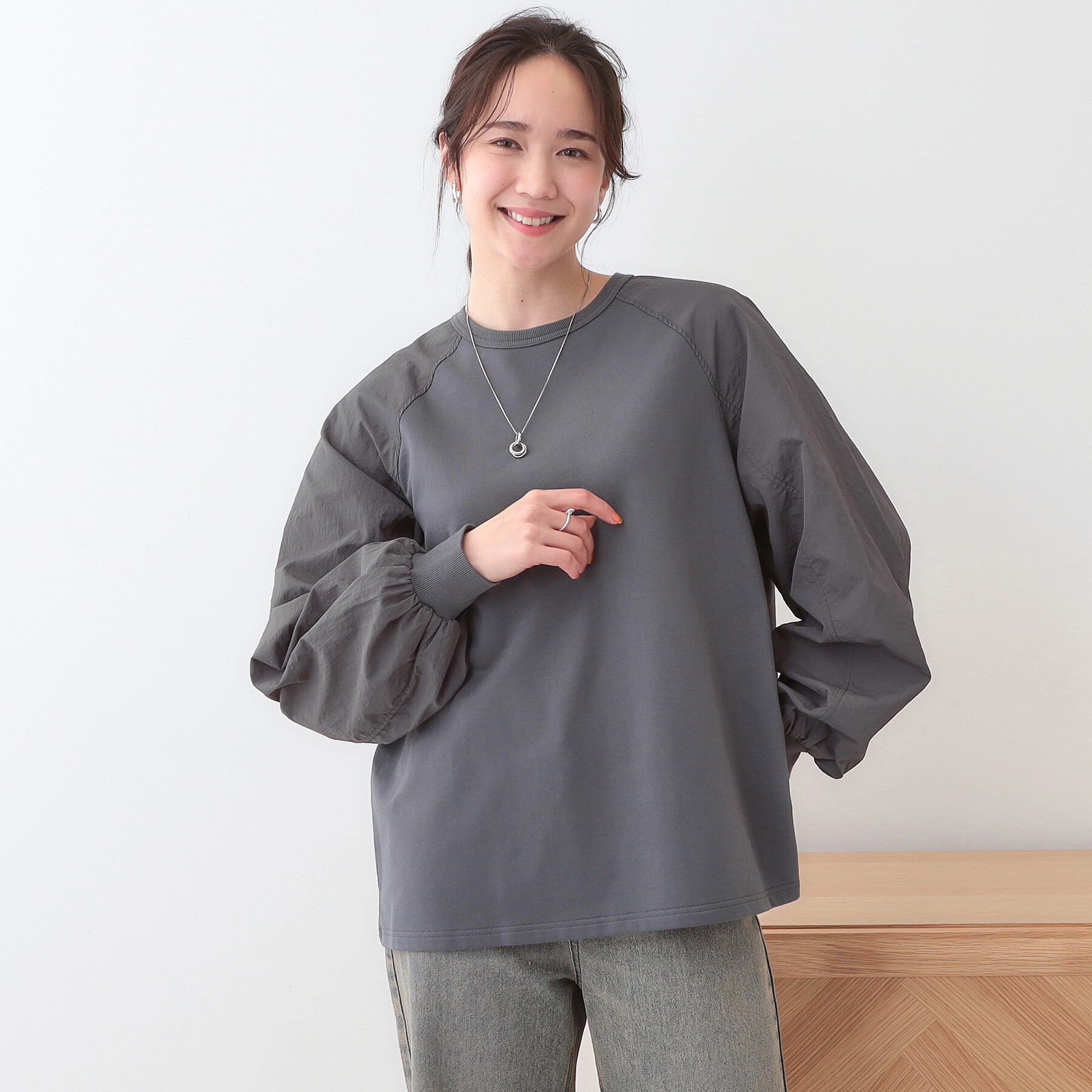 SHOO･LA･RUE「【洗える】季節の変わり目に ラグランナイロントップス」|Tシャツ・カットソー|