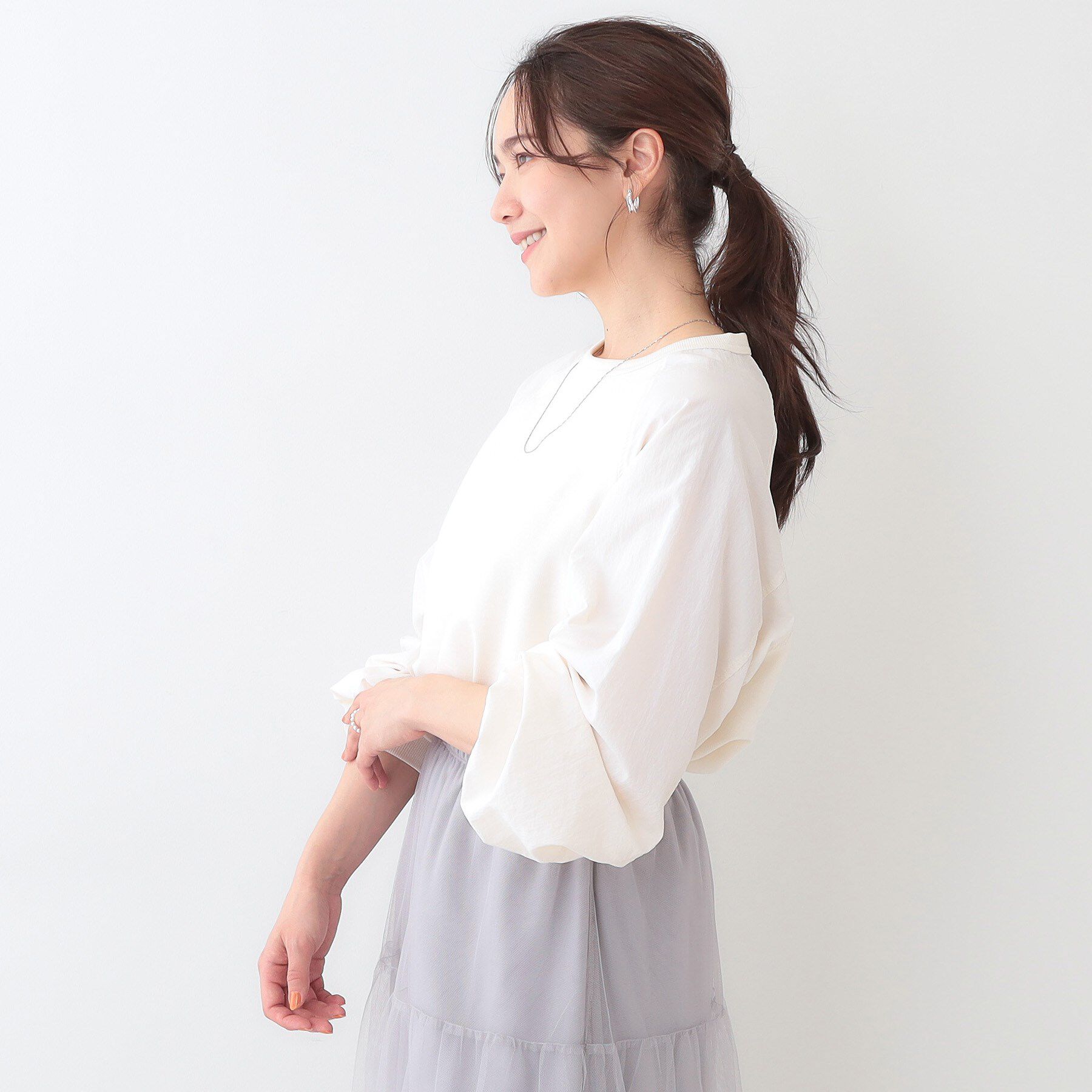 SHOO･LA･RUE「【洗える】季節の変わり目に ラグランナイロントップス」|Tシャツ・カットソー|