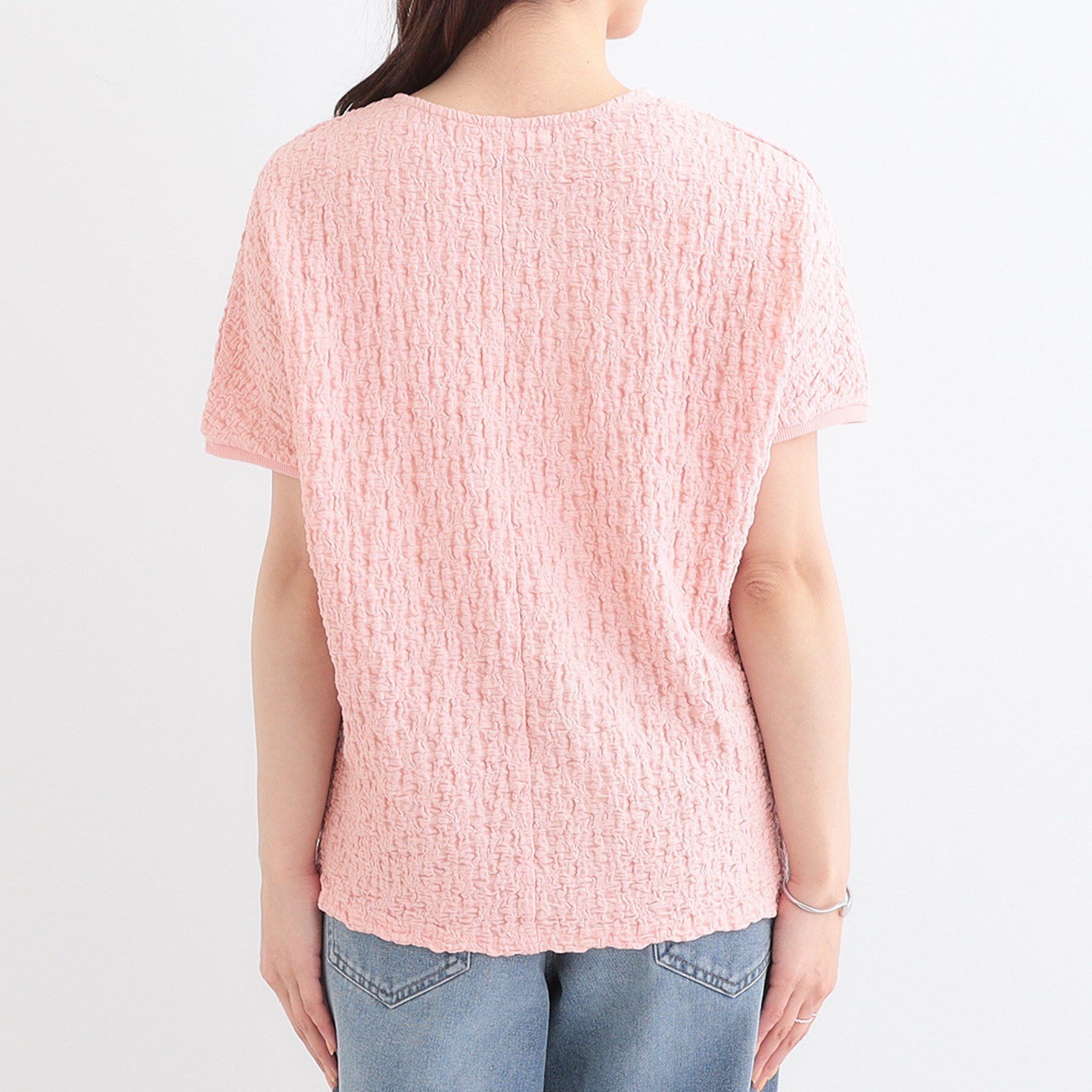 SHOO･LA･RUE「【S-LL】ぽこぽこ素材がこなれ見え ドルマントップス」|Tシャツ・カットソー|