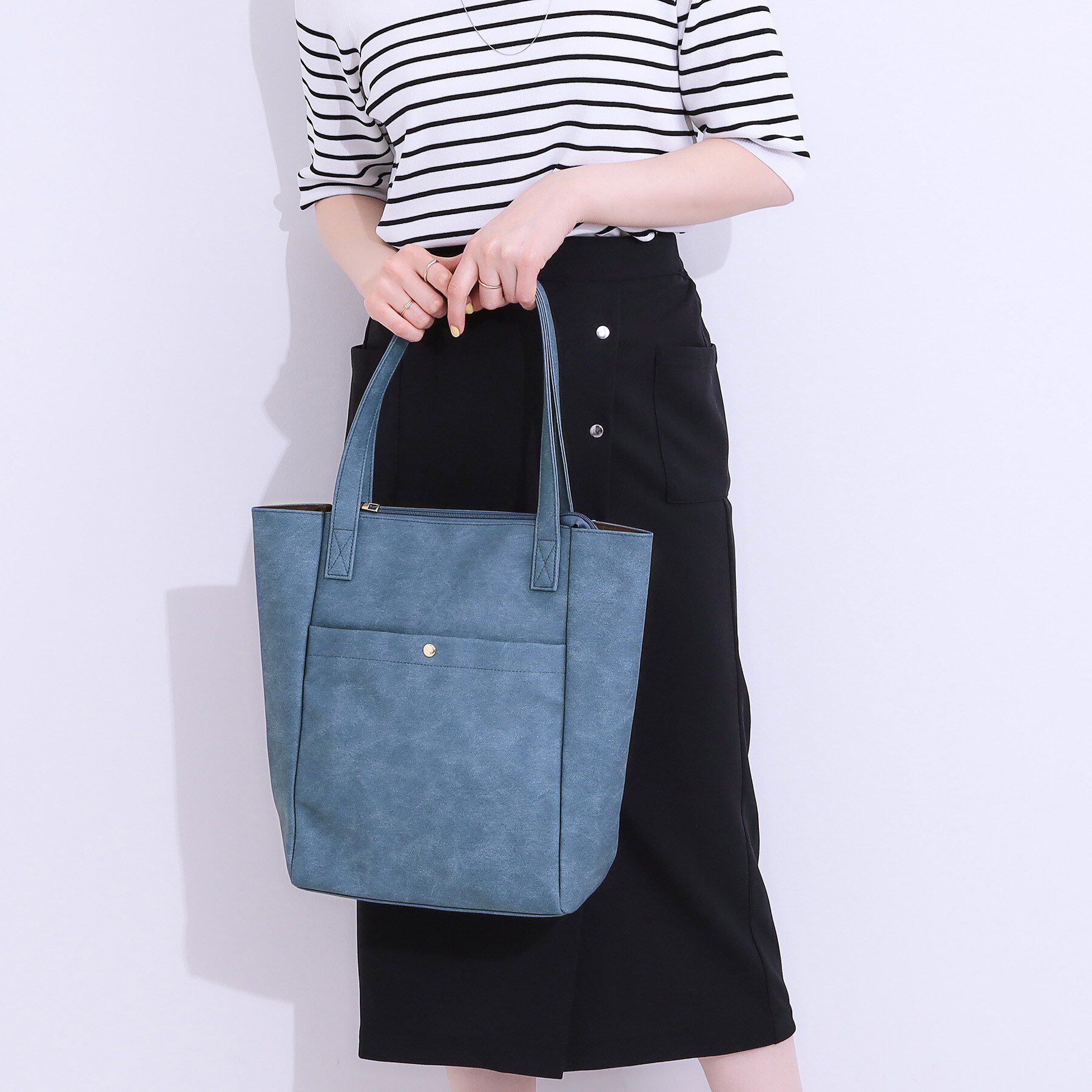SHOO･LA･RUE「【A4】フロントポケファスナートートバッグ」|トートバッグ|