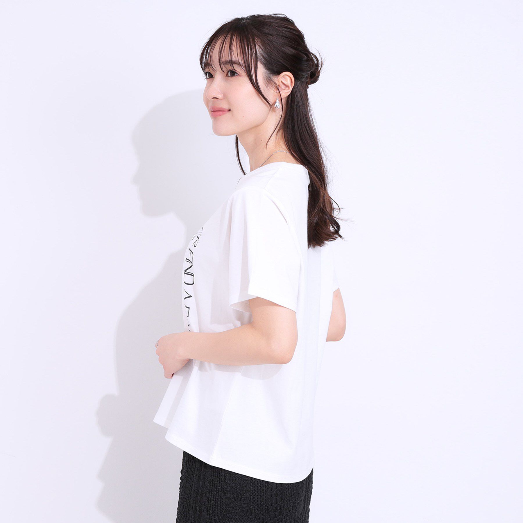 SHOO･LA･RUE「【洗える/S-LL】選べる3柄 ベーシックプリントTシャツ」|Tシャツ・カットソー|