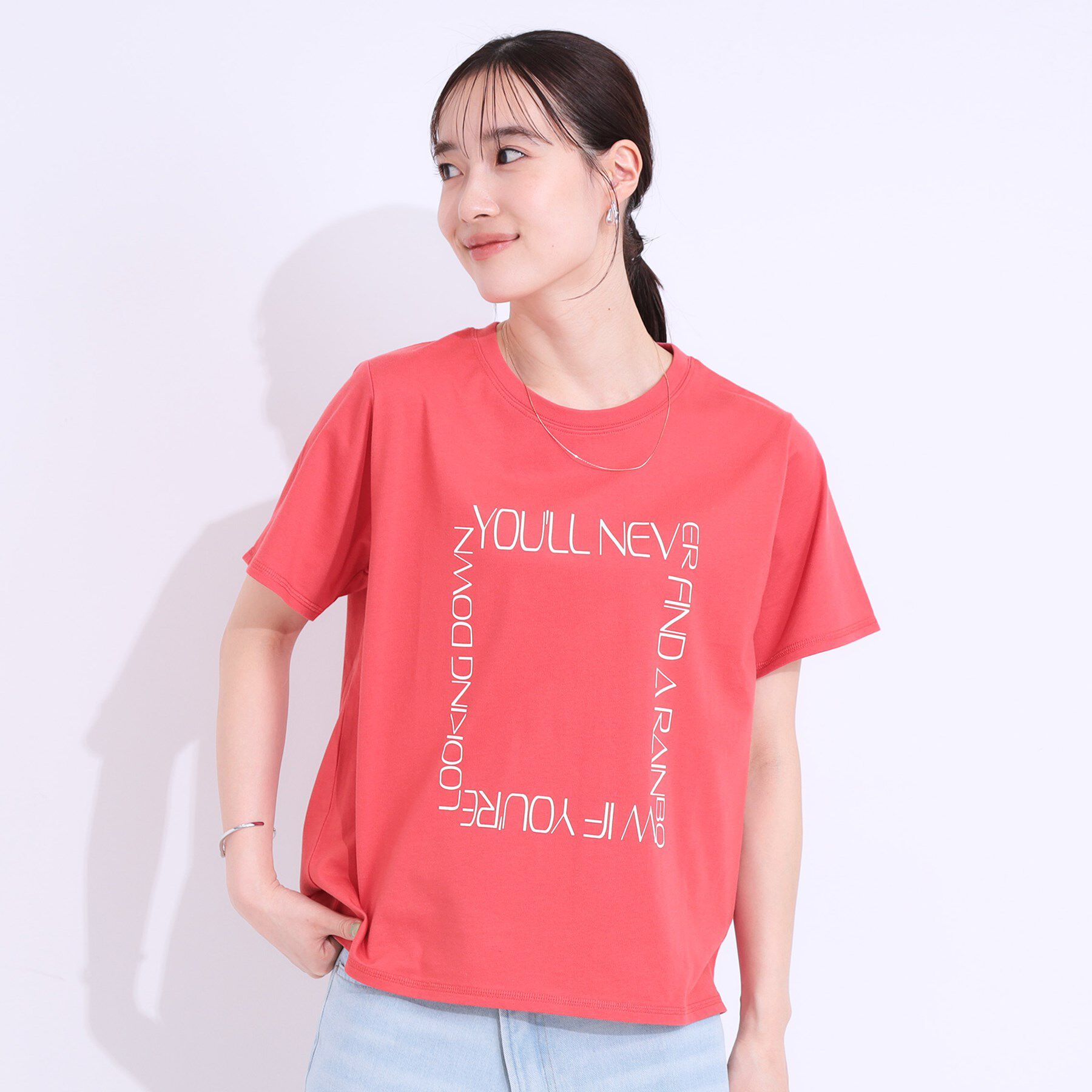 SHOO･LA･RUE「【洗える/S-LL】選べる3柄 ベーシックプリントTシャツ」|Tシャツ・カットソー|