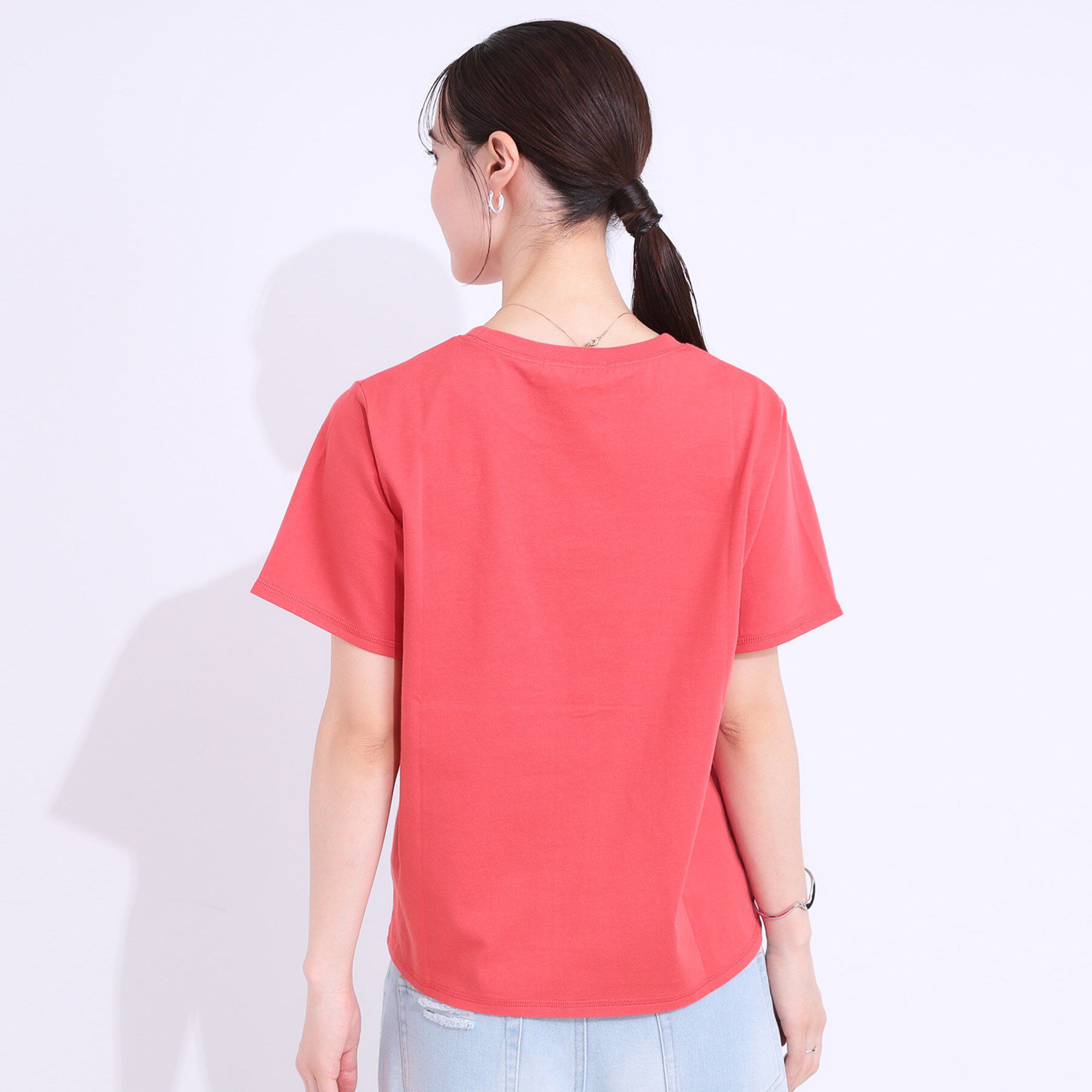 SHOO･LA･RUE「【洗える/S-LL】選べる3柄 ベーシックプリントTシャツ」|Tシャツ・カットソー|