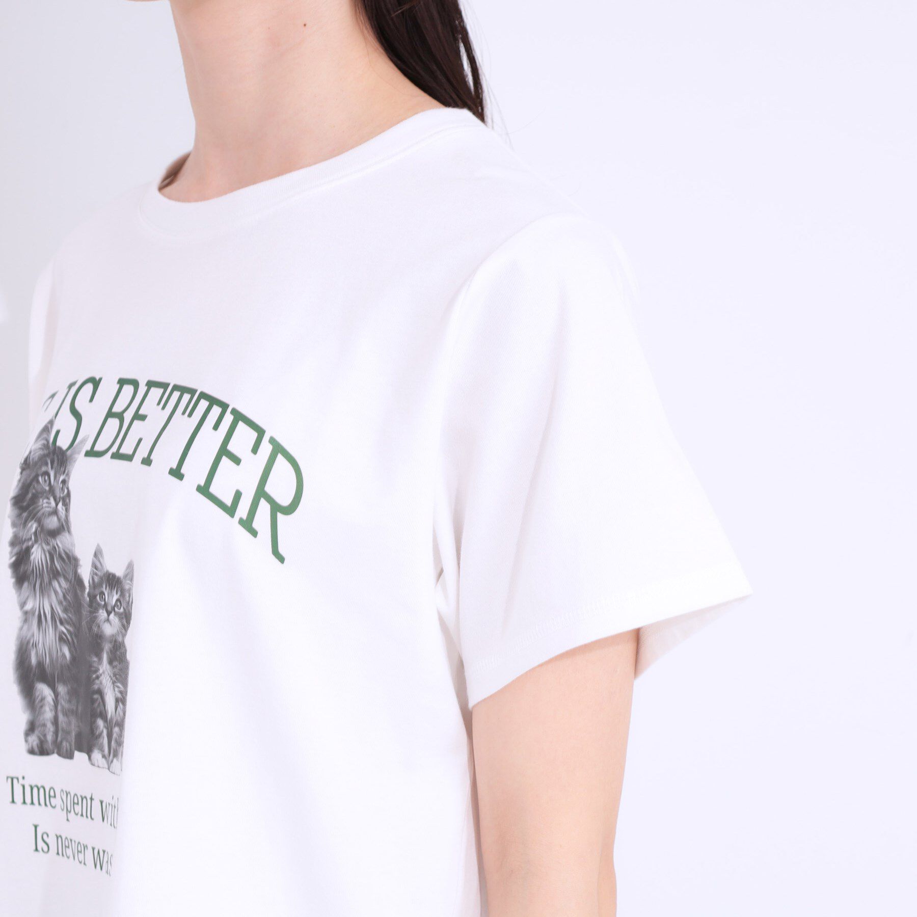 SHOO･LA･RUE「【洗える/S-LL】選べる3柄 ベーシックプリントTシャツ」|Tシャツ・カットソー|