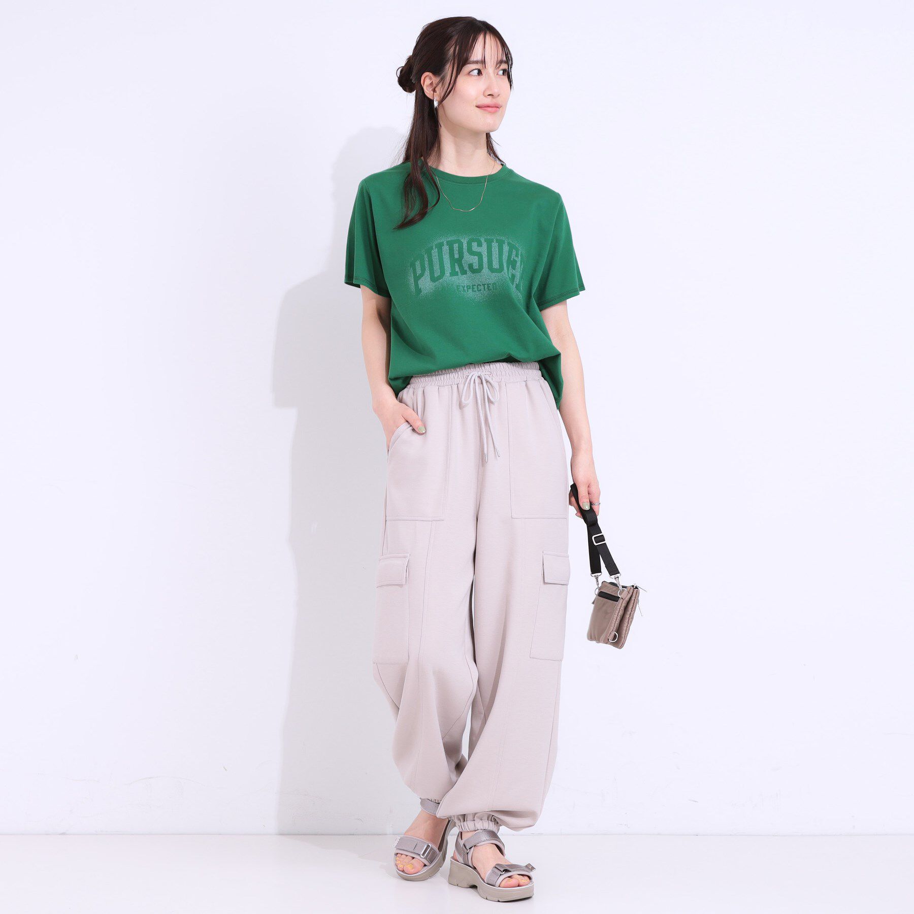 SHOO･LA･RUE「【洗える/S-LL】選べる3柄 ベーシックプリントTシャツ」|Tシャツ・カットソー|