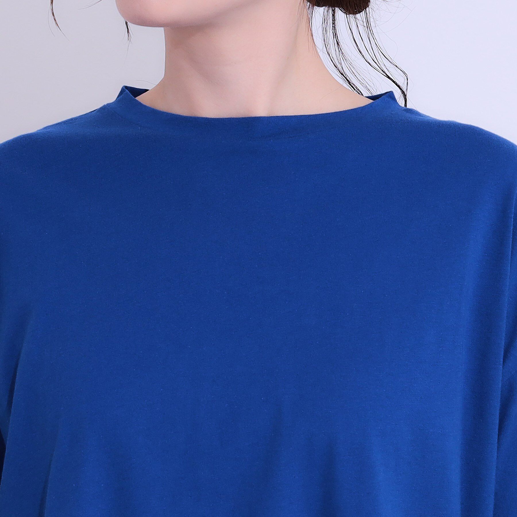 SHOO･LA･RUE「ヒップが隠せる バックシャーリング チュニックTシャツ」|チュニック|