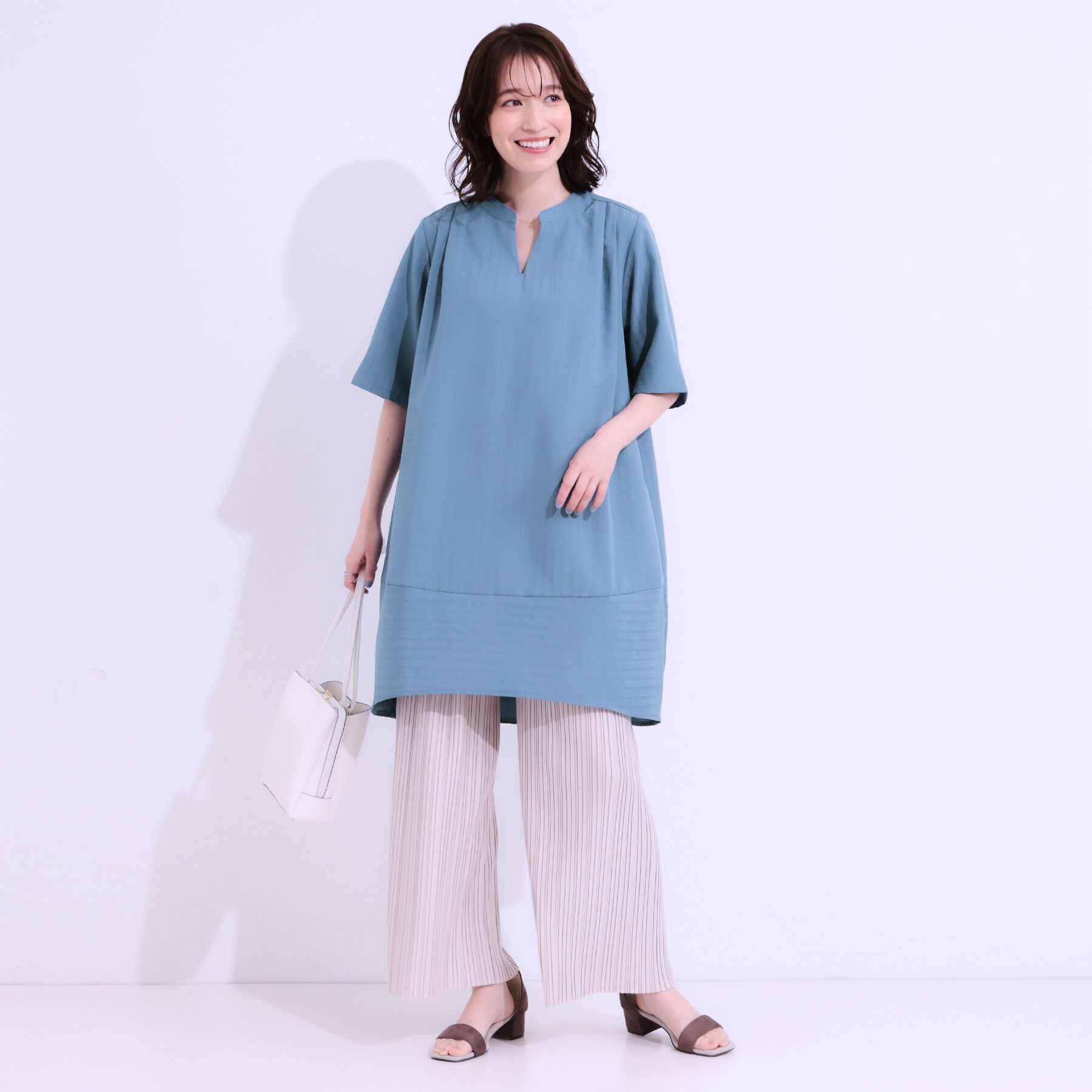 SHOO･LA･RUE「【洗える】楽に体型カバー叶う チュニックワンピース」|チュニック|