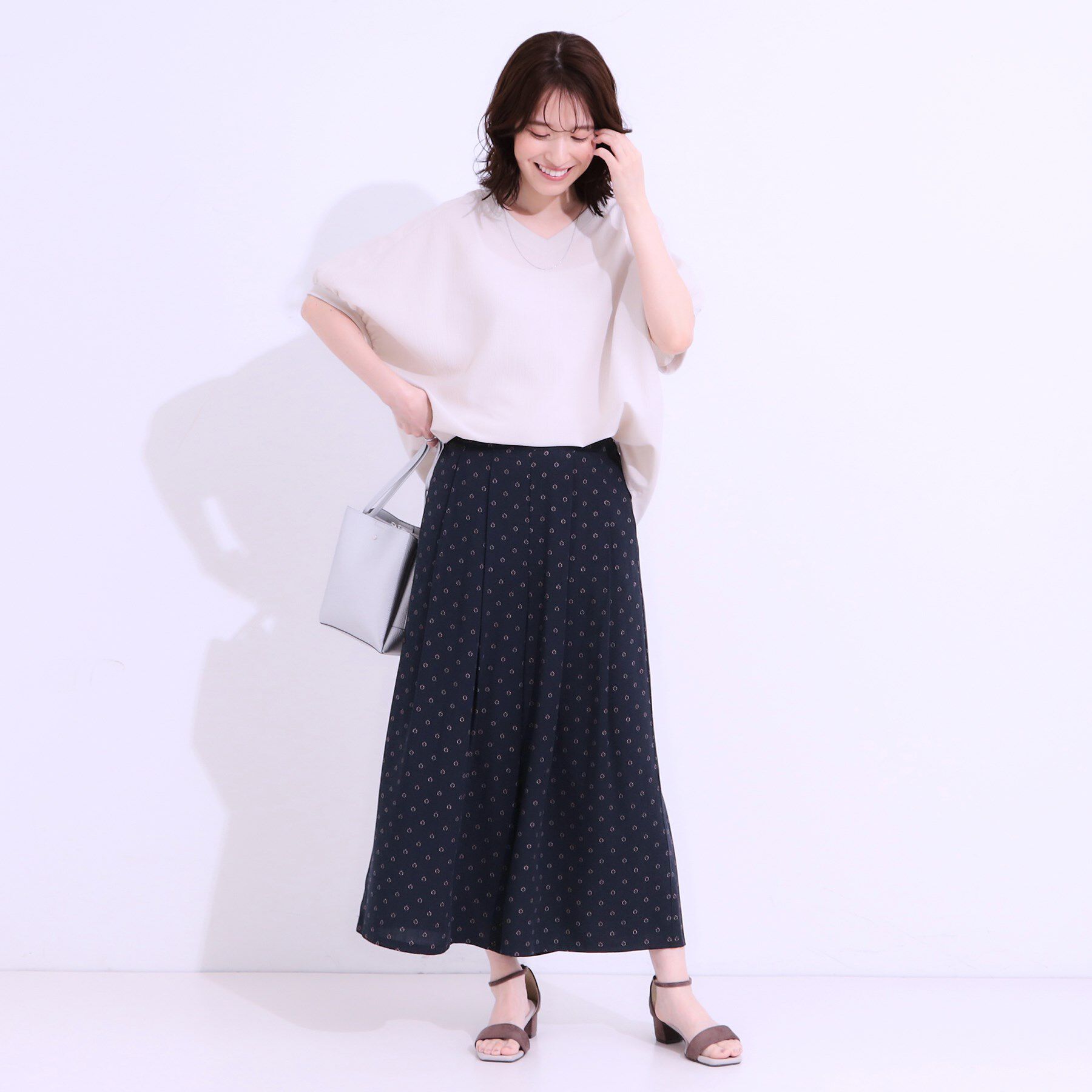 SHOO･LA･RUE「【S-LL/ひんやり】いつものコーデを華やかに 柄アソート 麻調ガウチョパンツ」|その他|