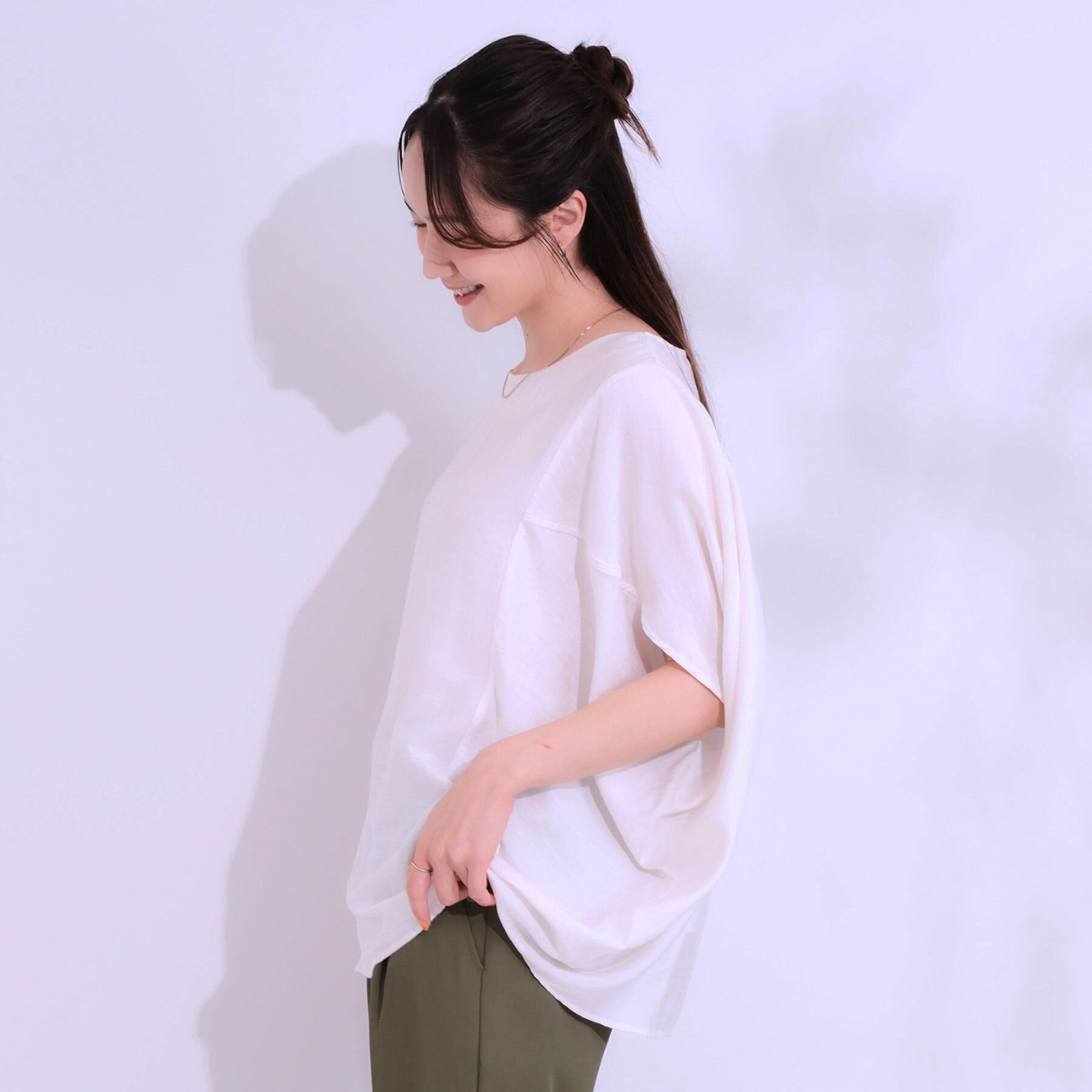 SHOO･LA･RUE「【S-LL/ひんやり/体型カバー】ゆるシルエットが心地よい ドルマンブラウス」|シャツ・ブラウス|