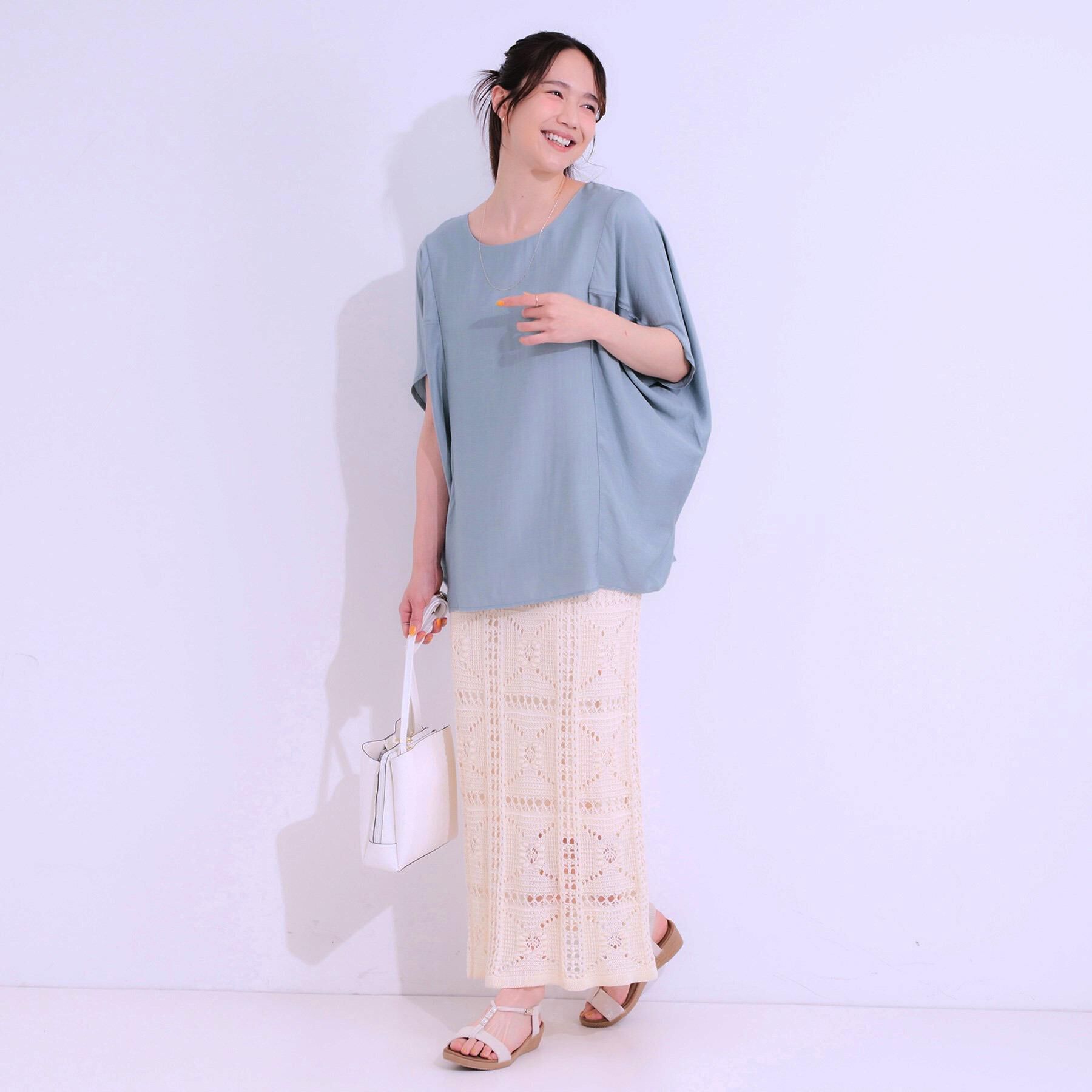 SHOO･LA･RUE「【S-LL/ひんやり/体型カバー】ゆるシルエットが心地よい ドルマンブラウス」|シャツ・ブラウス|