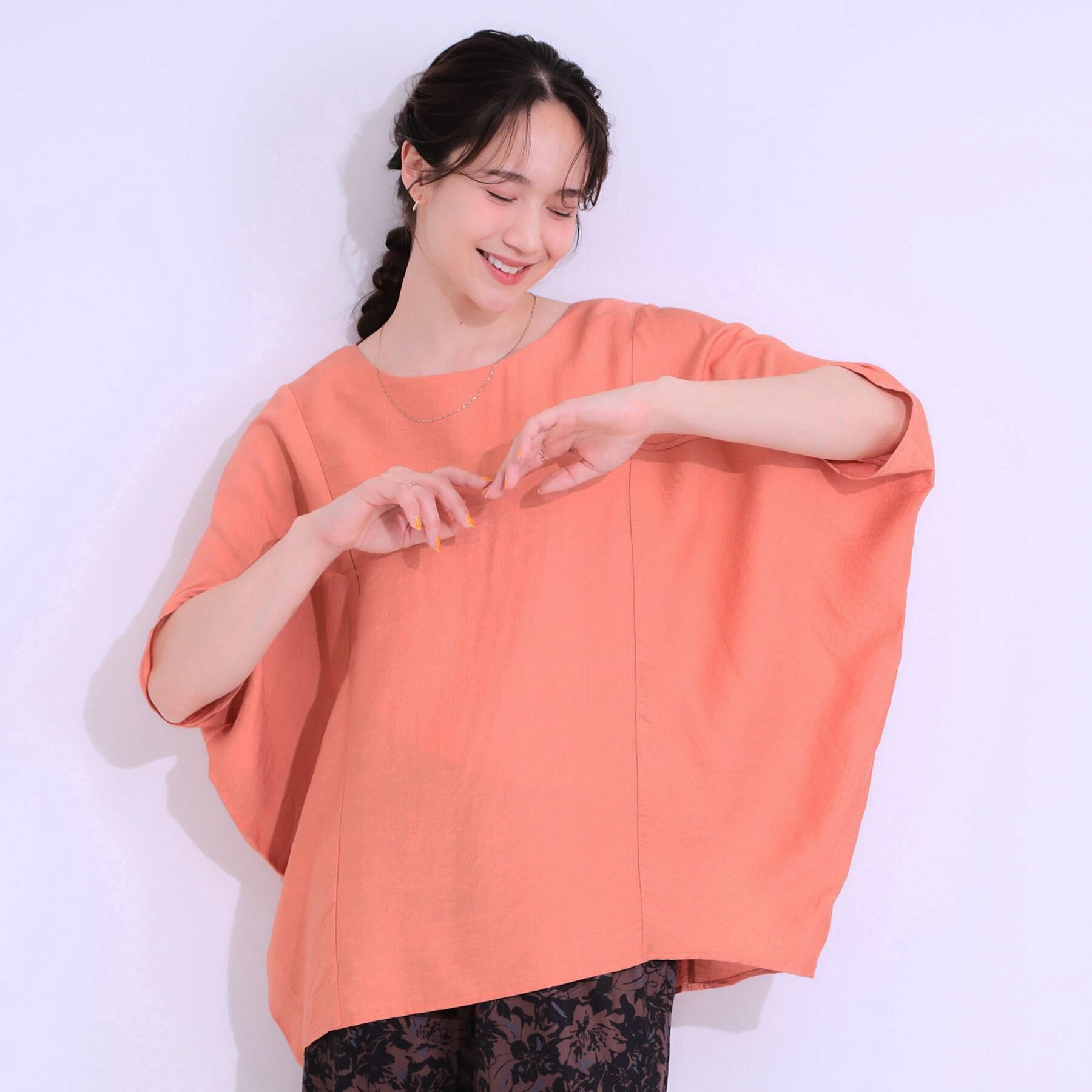 SHOO･LA･RUE「【S-LL/ひんやり/体型カバー】ゆるシルエットが心地よい ドルマンブラウス」|シャツ・ブラウス|