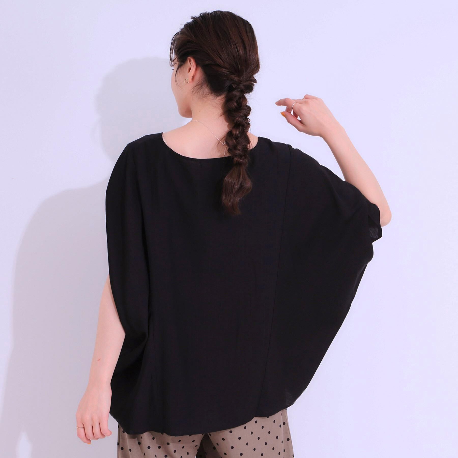 SHOO･LA･RUE「【S-LL/ひんやり/体型カバー】ゆるシルエットが心地よい ドルマンブラウス」|シャツ・ブラウス|
