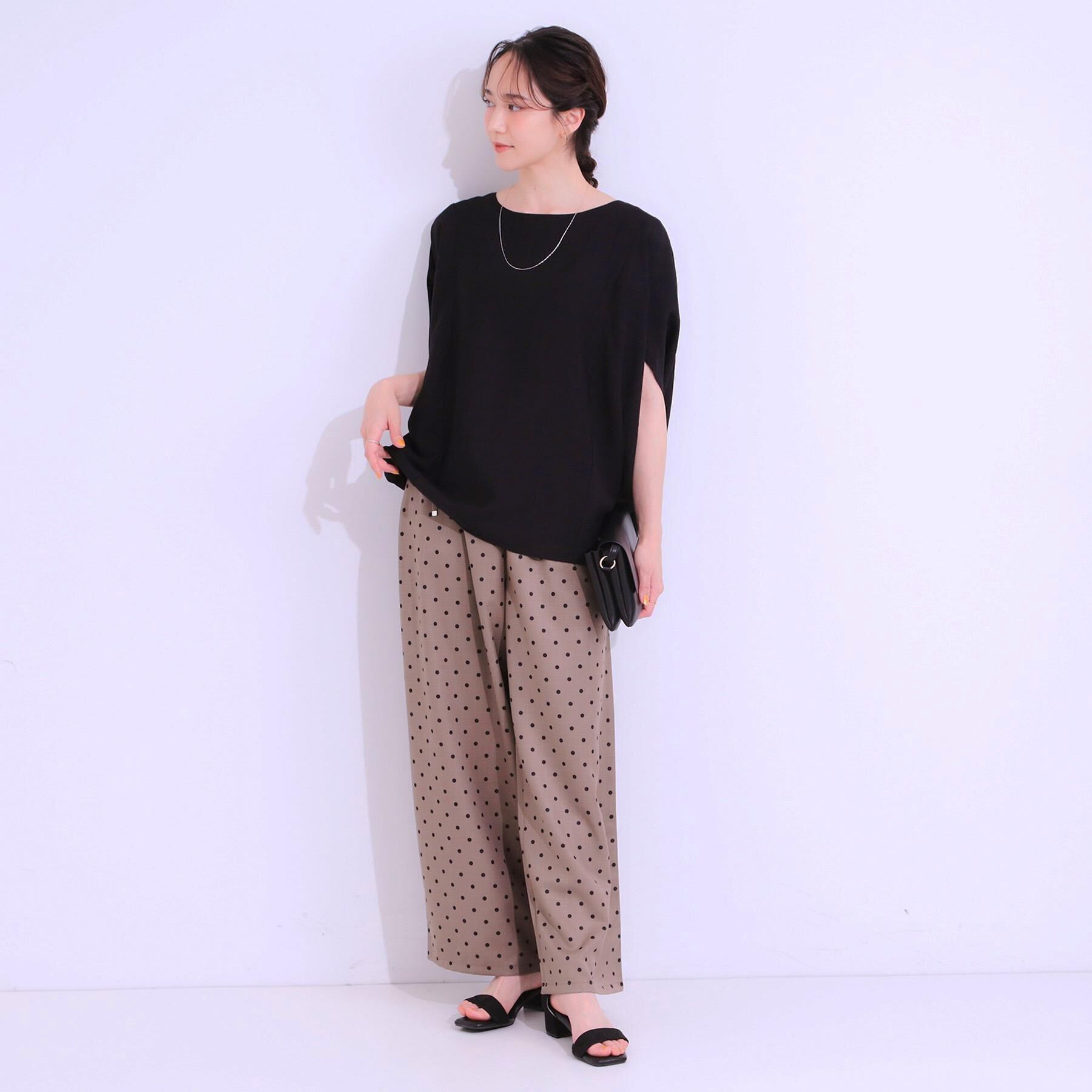 SHOO･LA･RUE「【S-LL/ひんやり/体型カバー】ゆるシルエットが心地よい ドルマンブラウス」|シャツ・ブラウス|