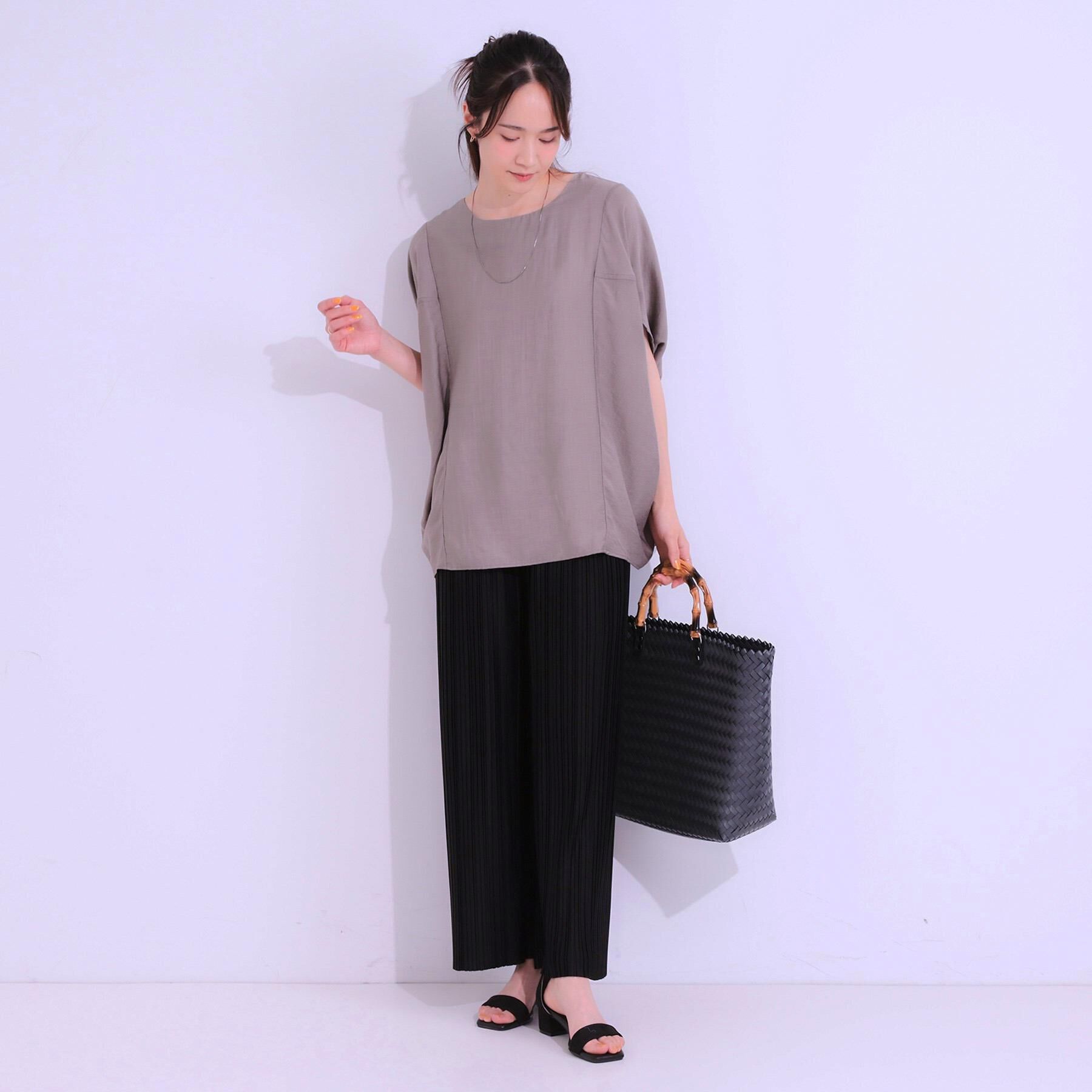 SHOO･LA･RUE「【S-LL/ひんやり/体型カバー】ゆるシルエットが心地よい ドルマンブラウス」|シャツ・ブラウス|